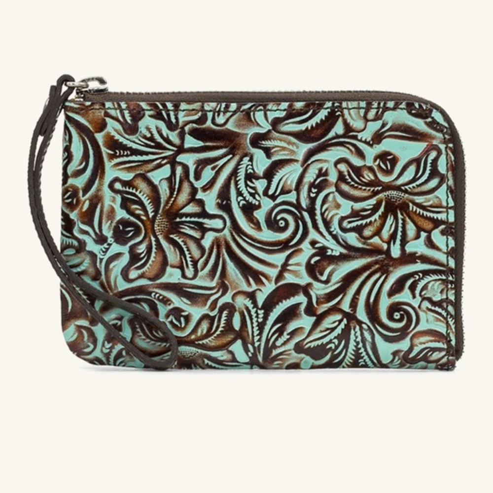 Patricia Nash Turquoise Reala Wristlet